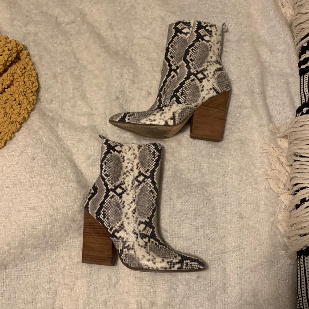 Snakeskin Bootie